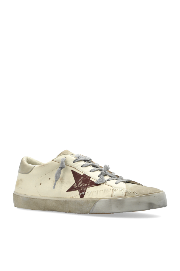 Cream Sneakers Super Star With List Printed Star Embroi Golden Goose Vitkac Canada